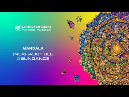 Medinė dėlionė Unidragon ,Mandala Inexhaustible Abundance , Neišsenkanti Gausa 25x25 cm, 200det.Surinkimo laikas 4-6 val.