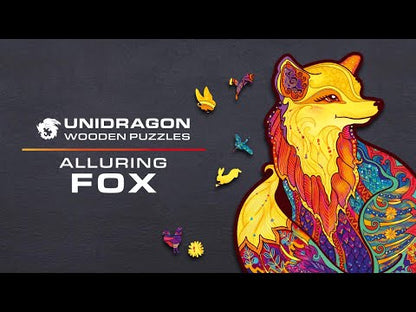 Medinė dėlionė Unidragon Alluring Fox Viliojanti Lapė , 18x23 cm,103 det., Surinkimo laikas 2-4 val.